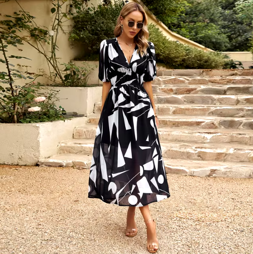 Summer Breeze V-neck Long Dress