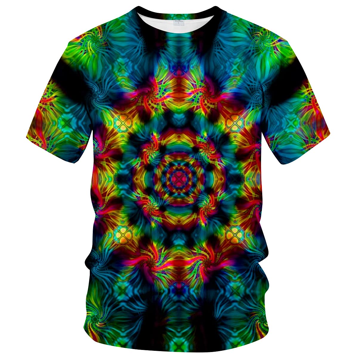 Trippy Psychedelic T-Shirt Mens 3D Cool Graphic Short Sleeve Tees TopMulticolor3M