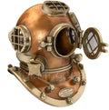 Vintage U.S Navy Mark V Copper Brass Diving Divers Helmet.