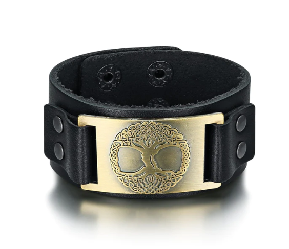Leather Viking Tree of Life Design