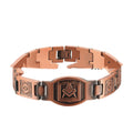 Viking Odin's Eye Red Bronze Magnet Bracelet