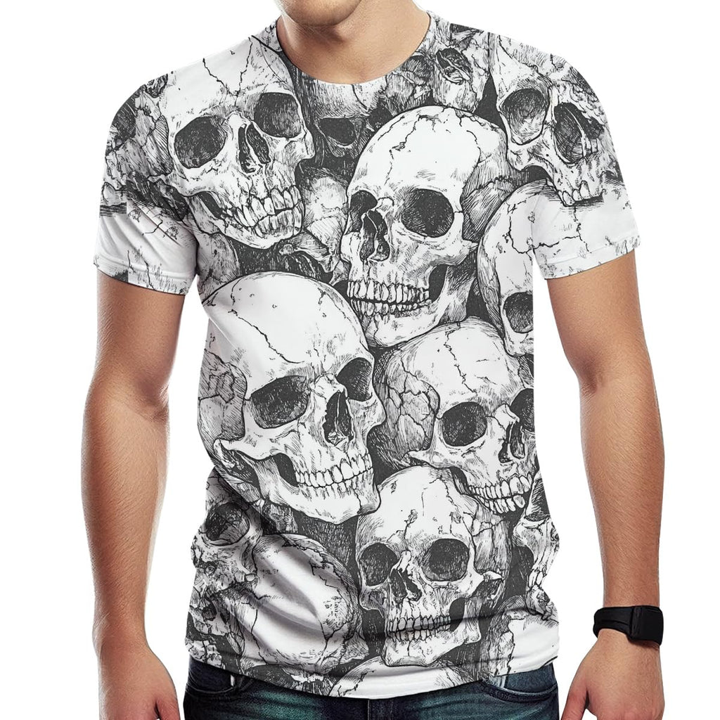 Men's 3D Skull Printed T-Shirts - Summer Casual