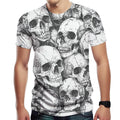 Men's 3D Skull Printed T-Shirts - Summer Casual