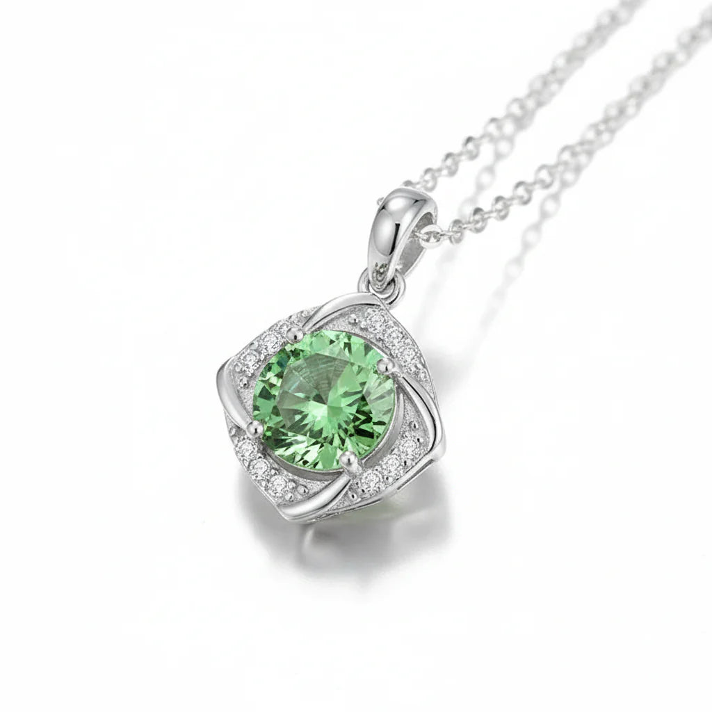 925 silver moissanite necklace Destiny Pendant
