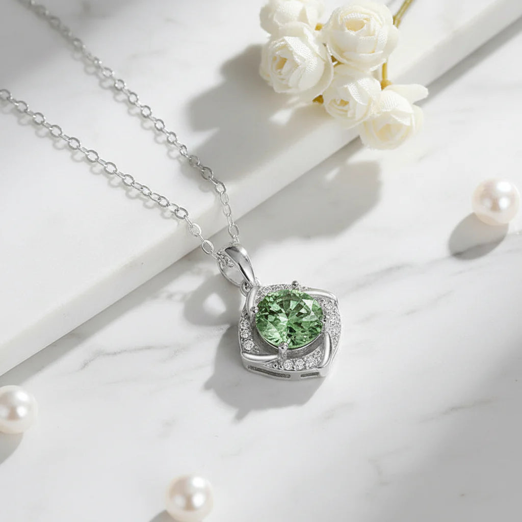 925 silver moissanite necklace Destiny Pendant