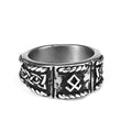 Men's Viking Text Titanium Ring