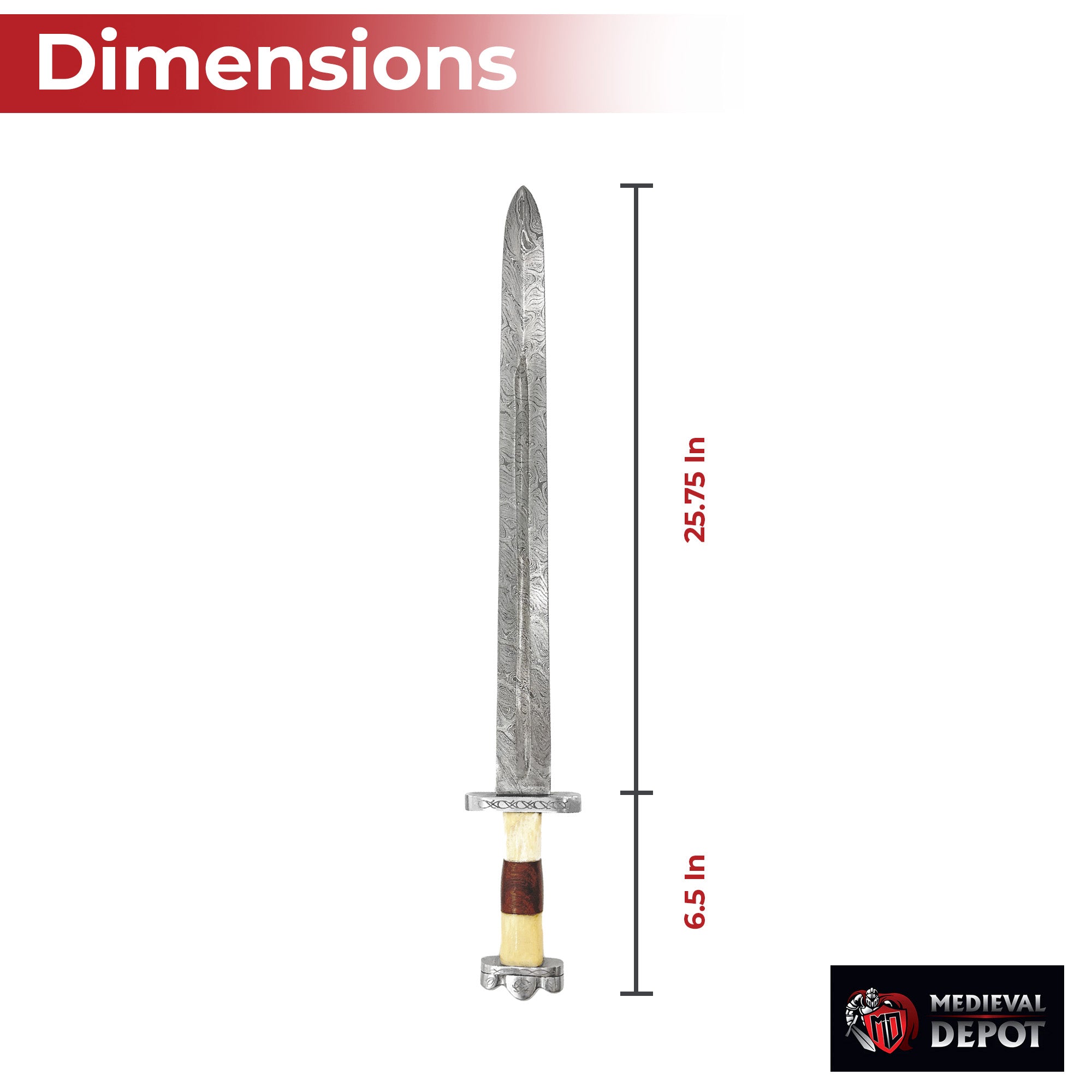 Anglo Saxon No Mans Land Damascus Battle Sword