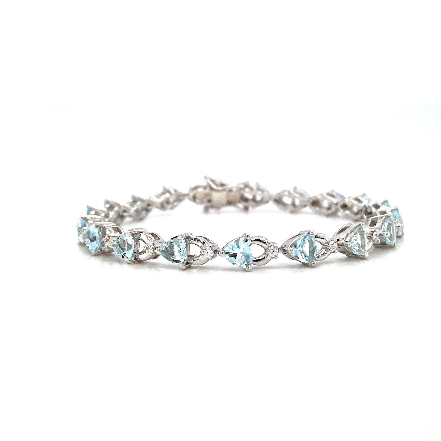 Aquamarine Bracelet in .925 Sterling Silver