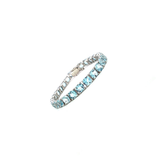 Aquamarine Bracelet in .925 Sterling Silver