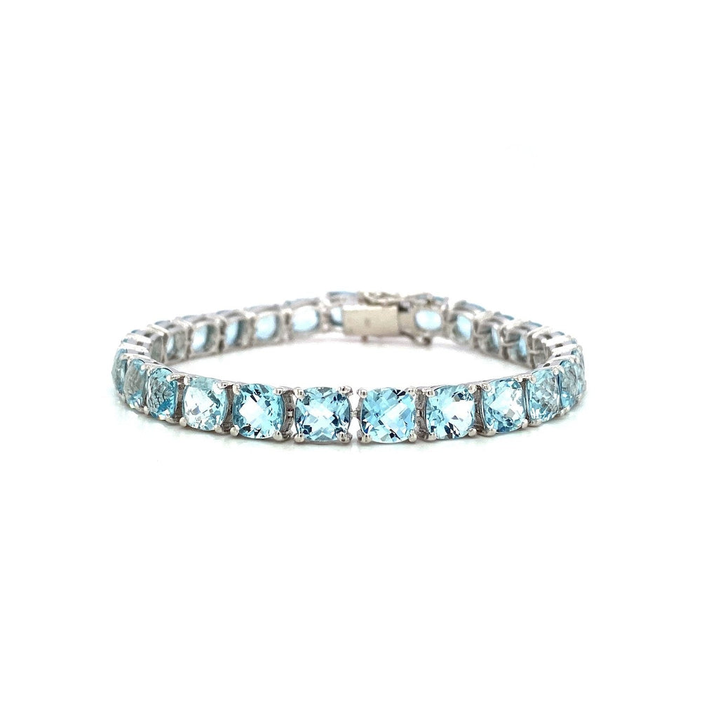Aquamarine Bracelet in .925 Sterling Silver