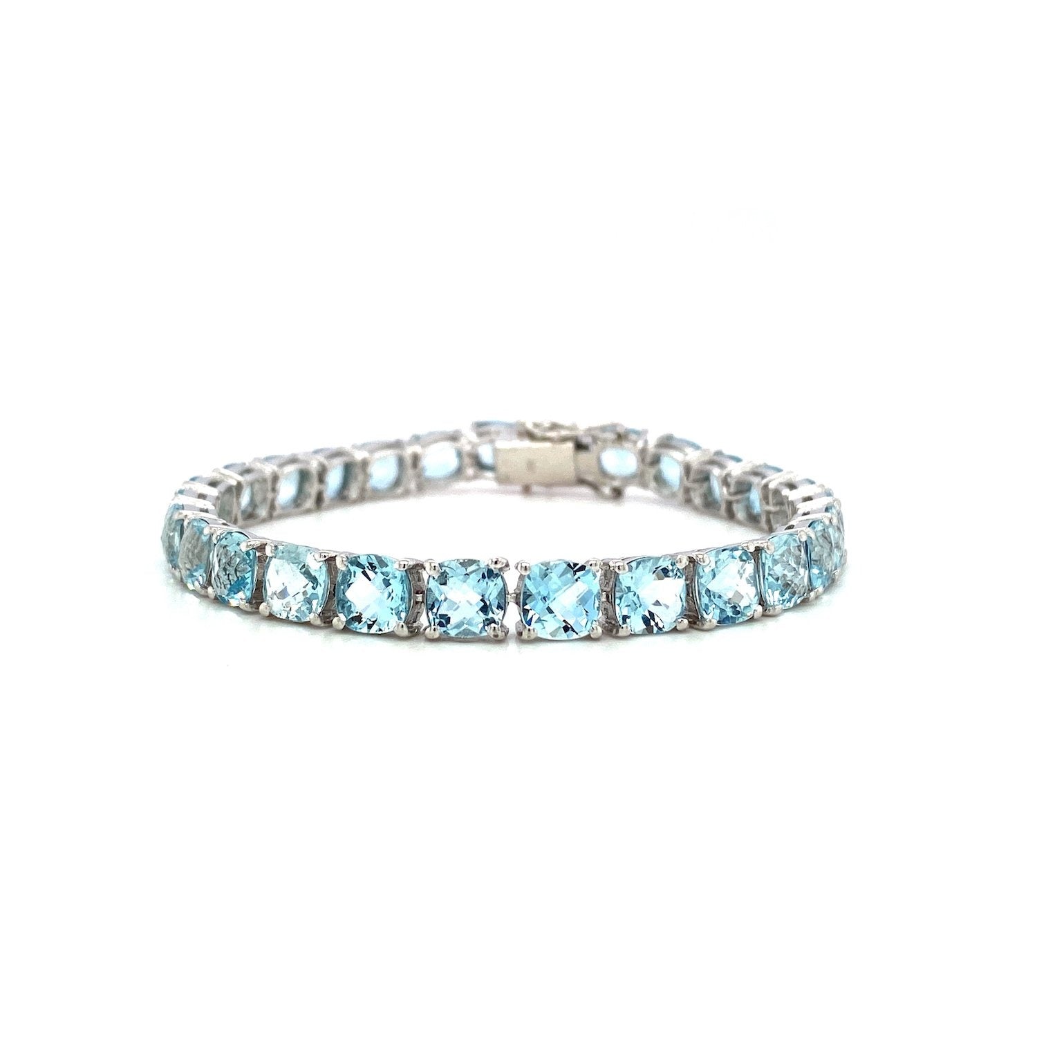 Aquamarine Bracelet in .925 Sterling Silver