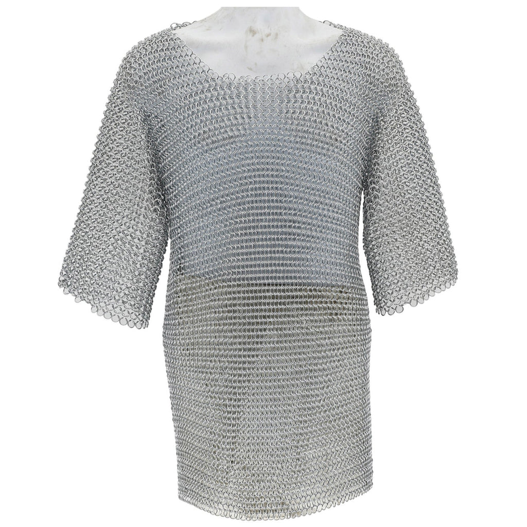 Medieval Knight's Half-Sleeve Chainmail Shirt Hauberk