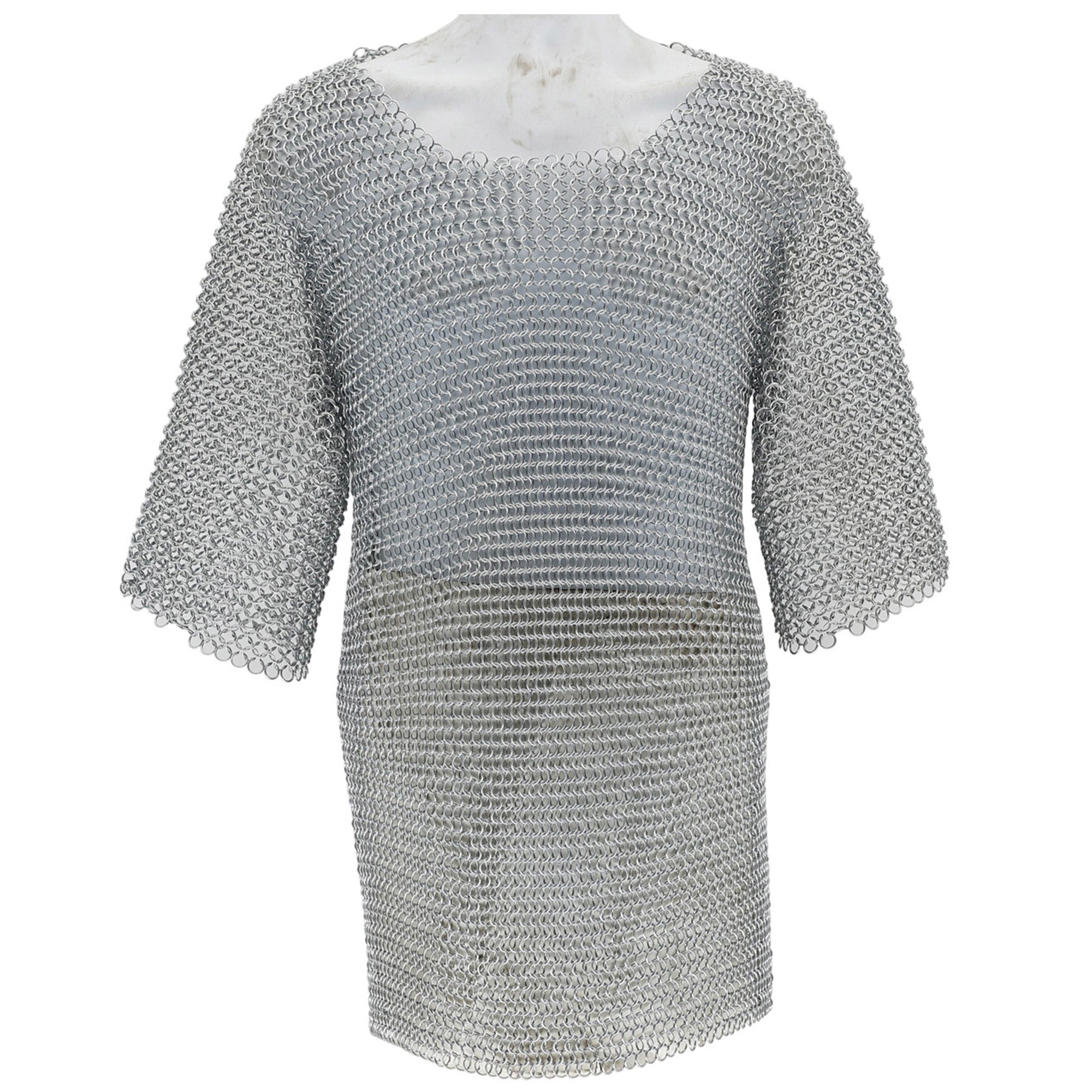 Medieval Knight's Half-Sleeve Chainmail Shirt Hauberk