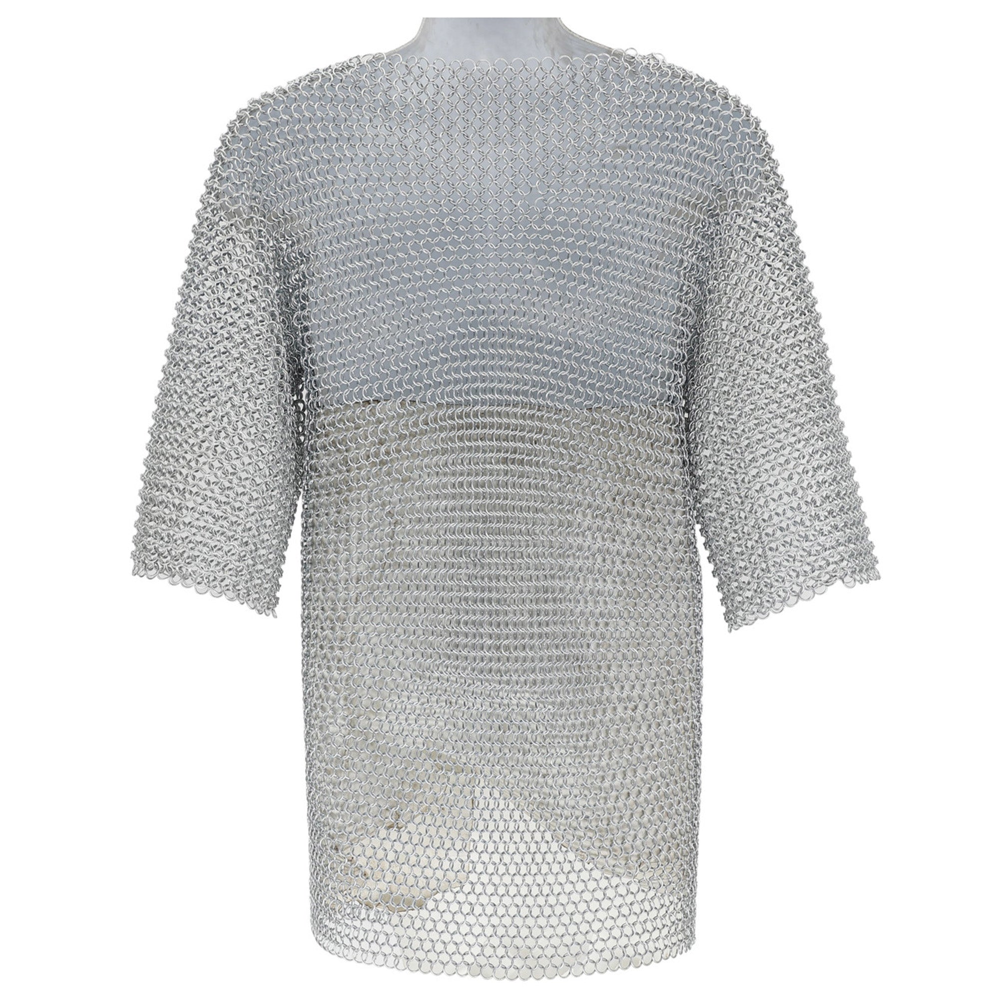 Medieval Knight's Half-Sleeve Chainmail Shirt Hauberk