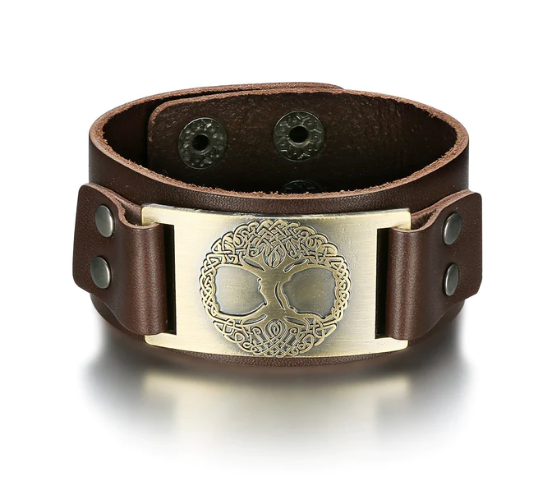 Leather Viking Tree of Life Design