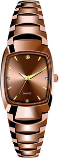 Watches for Women Ladies Stainless Dress Luxury Business Classic Fashion Analog Quartz Waterproof Watch (Gold)
