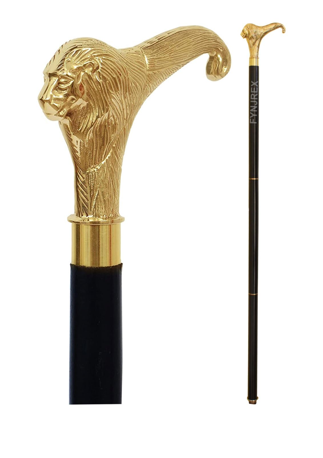 Walking Cane with Brass Handle - Lightweight Walking Stick - Canes for Men\Women and Seniors – Vintage Victorian Cane - Grandpa Gift