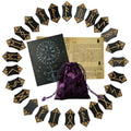 Wooden Viking Runes Rune Stone Set with Guide Book Velvet Bag Norse Runes for Beginners Witchcraft/Divination/Meditation/Spiritual