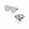 Women's moissanite stud earrings 925 Sterling Silver